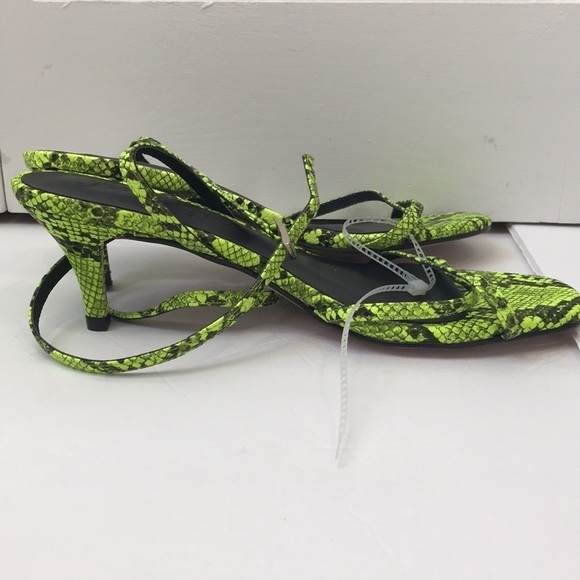 FREE PEOPLE Green Black Salina Strappy Heeled Sandals Size 6 - Picture 5 of 8